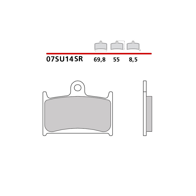 BREMBO SINTERED FRONT PADS SET TRIUMPH SPEED TRIPLE 955 1999-2001 (SR COMPOUND)