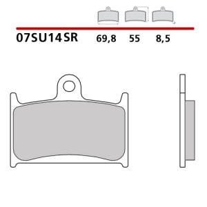 SET VORDERER SINTER BREMSBELÄGE BREMBO TRIUMPH SPEED TRIPLE T509 1997-1998 (SR COMPOUND)
