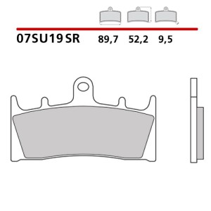 SET VORDERER SINTER BREMSBELÄGE BREMBO KAWASAKI ZX-6R 636 2002 (SR COMPOUND)