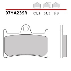 BREMBO SINTERED FRONT PADS SET YAMAHA FAZER 1000 2001-2005 (SR COMPOUND)