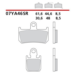BREMBO SINTERED FRONT PADS SET YAMAHA R1 2007-2008 (SR COMPOUND)