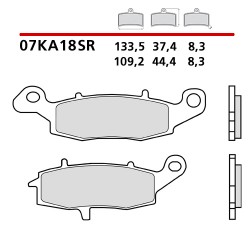 PASTILLAS DE FRENO DELANTERAS SINTERIZADAS BREMBO KAWASAKI ER-6F 2009-2011 (COMPOUND SR)