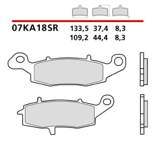 SET PASTIGLIE FRENO ANTERIORI SINTERIZZATE BREMBO KAWASAKI Z 750 2004-2006 (MESCOLA SR)