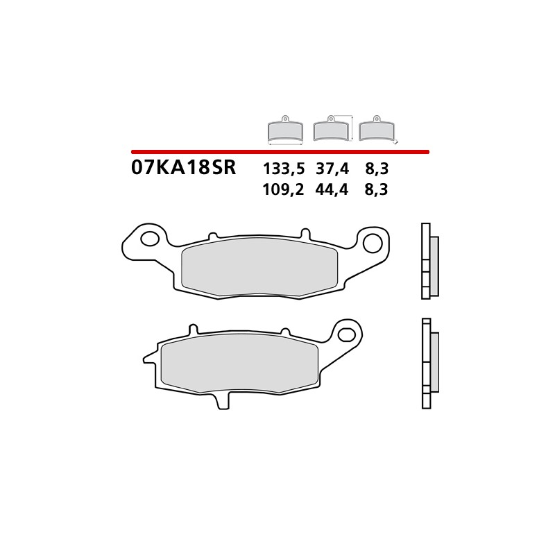 BREMBO SINTERED FRONT PADS SET SUZUKI BANDIT 650 2005-2006 (SR COMPOUND)