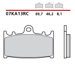 BREMBO CARBON CERAMIC BRAKE FRONT PADS SET KAWASAKI VERSYS 1000 2012-2014 (RC COMPOUND)