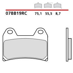 SET VORDERER CARBON KERAMIK BREMSBELÄGE BREMBO DUCATI SUPERSPORT 1000 DS 2004-2006 (RC COMPOUND)