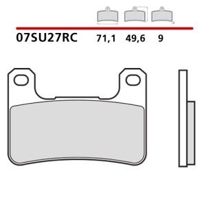 SET VORDERER CARBON KERAMIK BREMSBELÄGE BREMBO SUZUKI GSX-R 1000 2009-2011 (RC COMPOUND)
