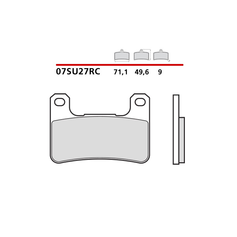 PASTILLAS DE FRENO DELANTERAS CARBON CERAMIC BREMBO SUZUKI GSX-R 600 2004-2005 (RC COMPOUND)