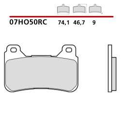 SET PASTIGLIE FRENO ANTERIORI CARBON CERAMIC BREMBO HONDA CB 1000 R 2008-2010 (MESCOLA RC)