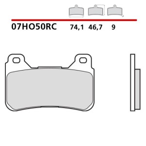 SET VORDERER CARBON KERAMIK BREMSBELÄGE BREMBO HONDA CBR 600 RR 2009-2012 (RC COMPOUND)