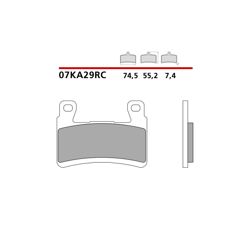 PASTILLAS DE FRENO DELANTERAS CARBON CERAMIC BREMBO KAWASAKI ZX-6R 636 2019-2020 (RC COMPOUND)