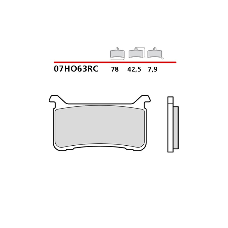 PASTILLAS DE FRENO DELANTERAS CARBON CERAMIC BREMBO HONDA CBR 1000 RR 2017-2019 (RC COMPOUND)