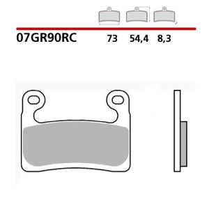 SET VORDERER CARBON KERAMIK BREMSBELÄGE BREMBO BMW S 1000 RR 2019-2020 HAYES-BREMSSATTEL (RC COMPOUND)