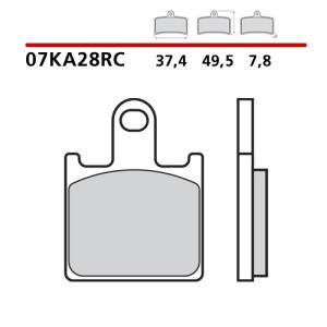 SET VORDERER CARBON KERAMIK BREMSBELÄGE BREMBO KAWASAKI ZX-6R 2007-2008 (RC COMPOUND)