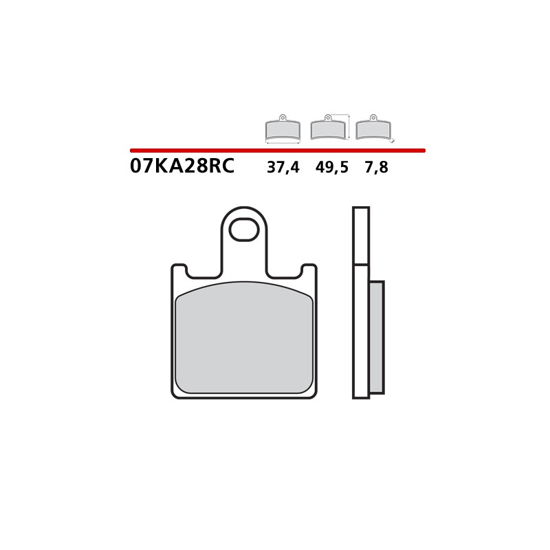 BREMBO CARBON CERAMIC BRAKE FRONT PADS SET KAWASAKI ZX-6R 2007-2008 (RC COMPOUND)