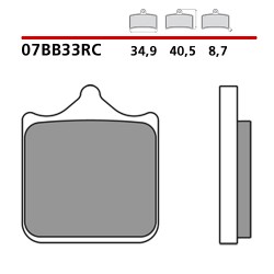 SET VORDERER CARBON KERAMIK BREMSBELÄGE BREMBO BMW S 1000 RR 2015-2018 (RC COMPOUND)