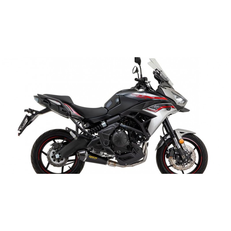 IMPIANTO DI SCARICO COMPLETO ARROW X-KONE KAWASAKI VERSYS 650 2021, ACCIAIO DARK/CARBONIO, CATALIZZATO 