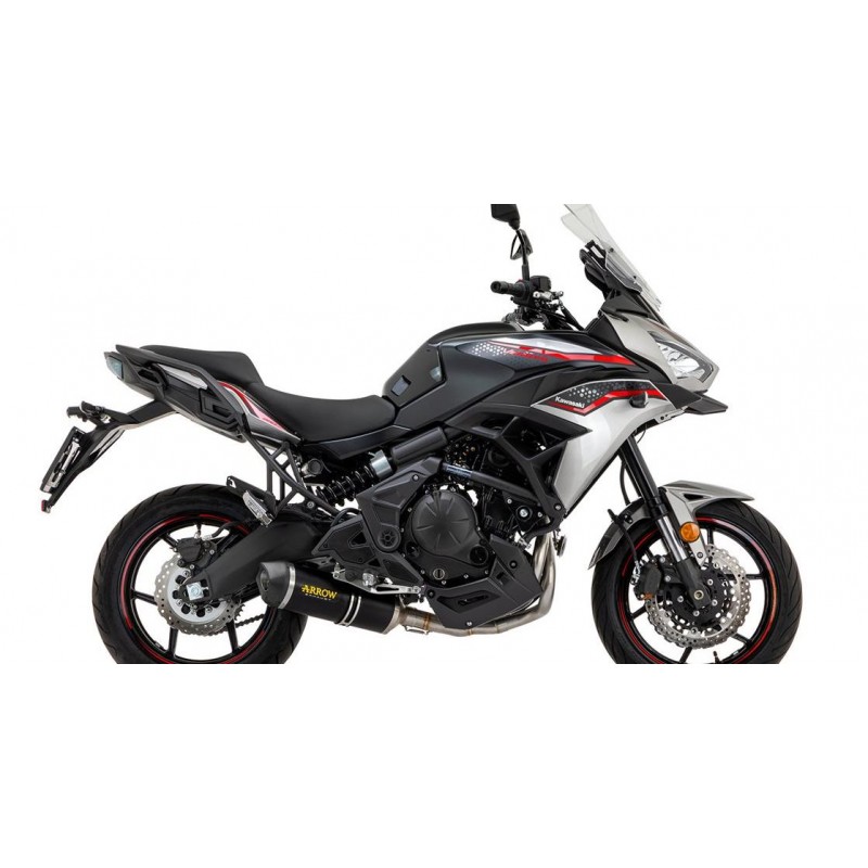 IMPIANTO DI SCARICO COMPLETO ARROW RACE-TECH KAWASAKI VERSYS 650 2022-2024 (EURO 5), ALLUMINIO DARK/CARBONIO, CATALIZZATO