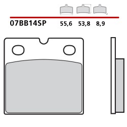 SET HINTERE SINTER BREMSBELÄGE BREMBO BMW R 1100 RS