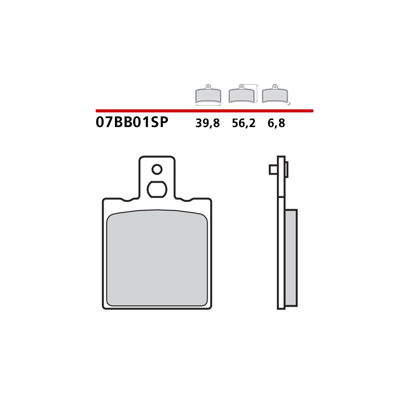 SET PASTIGLIE FRENO POSTERIORI SINTERIZZATE BREMBO DUCATI 748 1998-2003