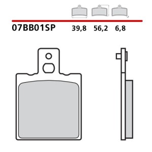 PASTILLAS DE FRENO TRASERO SINTERIZADAS BREMBO DUCATI MONSTER 900 I.E. 2000-2001