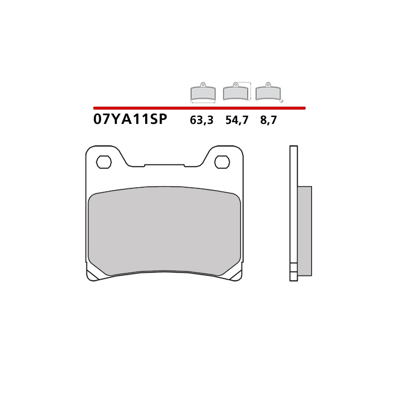 PASTILLAS DE FRENO TRASERO SINTERIZADAS BREMBO YAMAHA TDM 850 1999-2001
