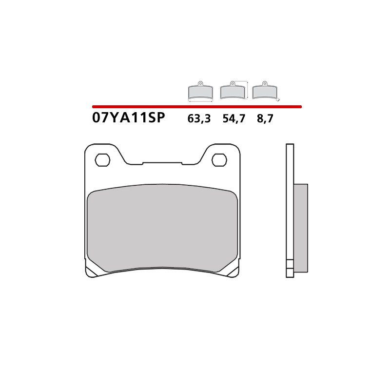 SET HINTERE SINTER BREMSBELÄGE BREMBO YAMAHA TDM 850 1992-1995