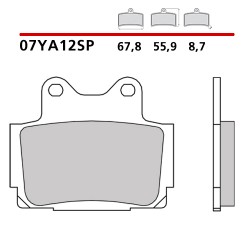 SET HINTERE SINTER BREMSBELÄGE BREMBO YAMAHA FAZER 600 2002-2003