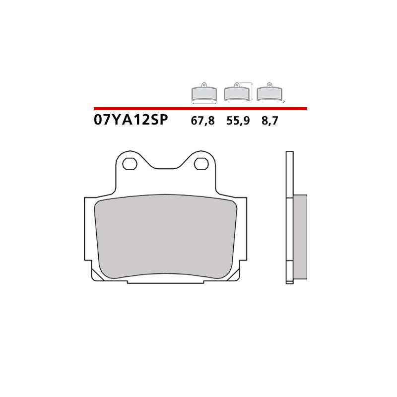 SET PASTIGLIE FRENO POSTERIORI SINTERIZZATE BREMBO YAMAHA FAZER 600 2002-2003