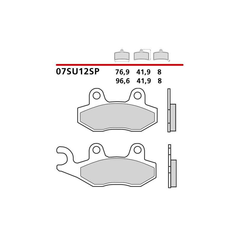 PASTILLAS DE FRENO TRASERO SINTERIZADAS BREMBO TRIUMPH SPEED TRIPLE T509 1997-1998