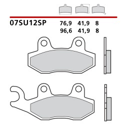 BREMBO SINTERED BRAKE REAR PADS SET TRIUMPH BONNEVILLE T120 2016-2020