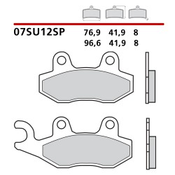 SET PASTIGLIE FRENO POSTERIORI SINTERIZZATE BREMBO TRIUMPH SPEED TRIPLE 955 2002-2004