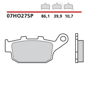 BREMBO SINTERED BRAKE REAR PADS SET TRIUMPH DAYTONA 675 2006-2008