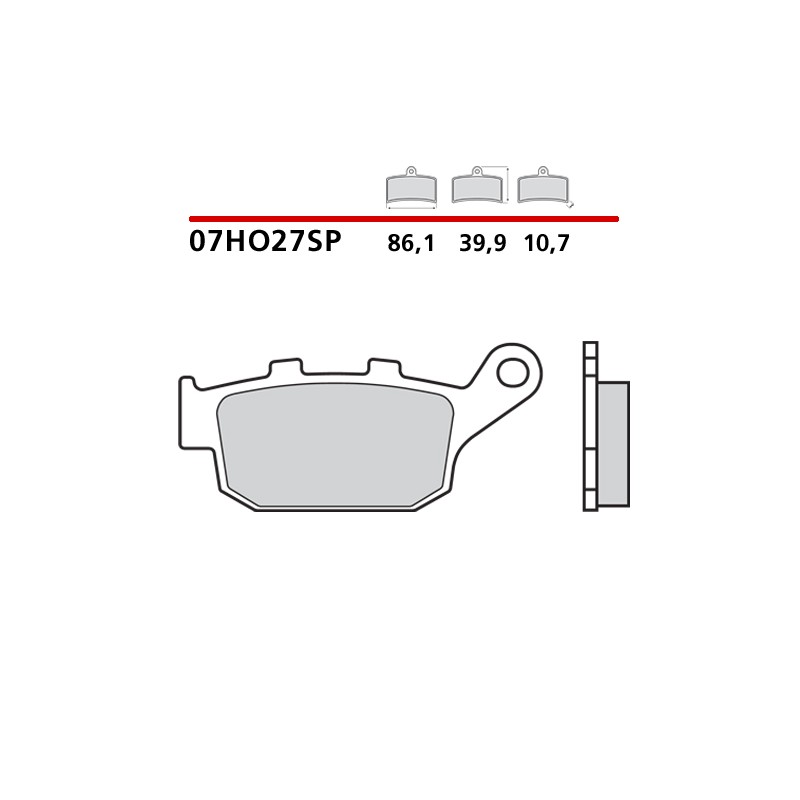 BREMBO SINTERED BRAKE REAR PADS SET TRIUMPH TIGER 800 2011-2014