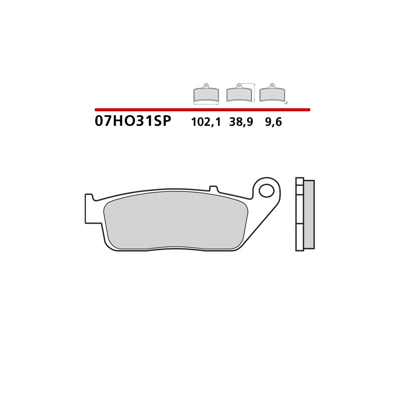 PASTILLAS DE FRENO TRASERO SINTERIZADAS BREMBO HONDA VFR 750 F 1994-1997