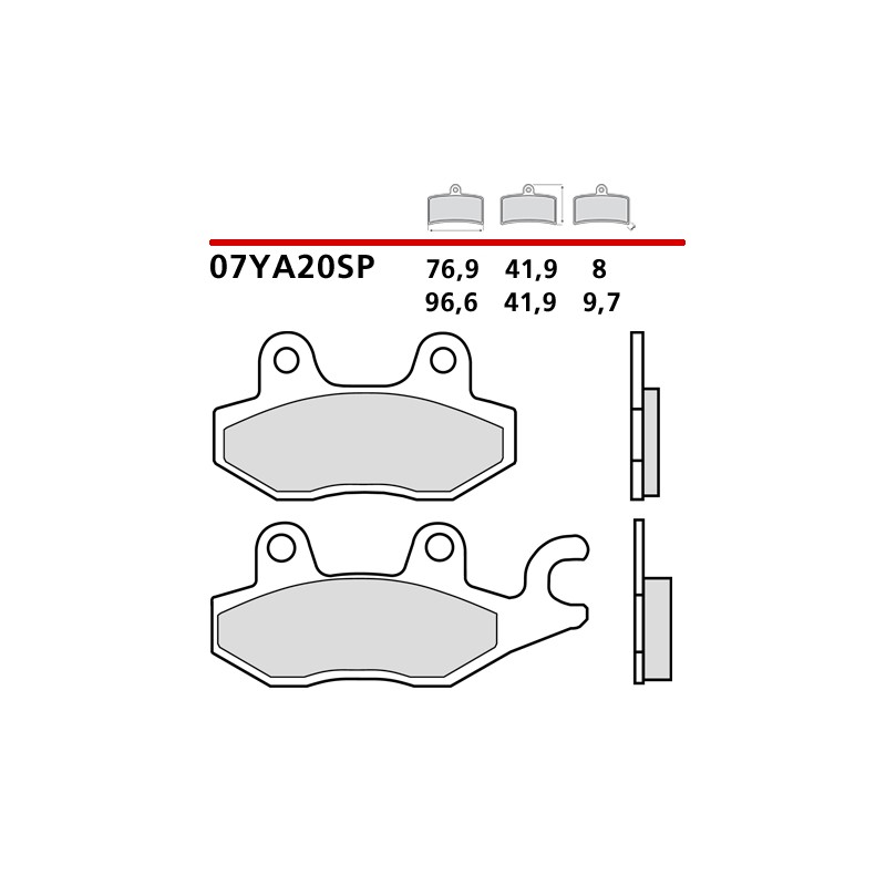 SET PASTIGLIE FRENO POSTERIORI SINTERIZZATE BREMBO TRIUMPH TIGER 1050 2007-2015