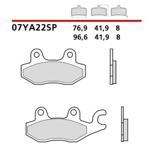 BREMBO SINTERED BRAKE REAR PADS SET KAWASAKI NINJA 300 2013-2018