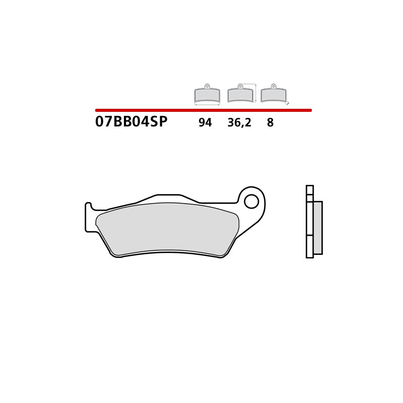 SET HINTERE SINTER BREMSBELÄGE BREMBO MOTO GUZZI GRISO 1200 8V