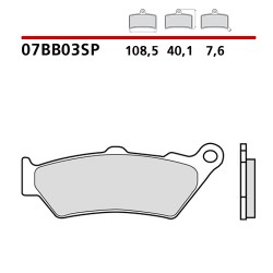 SET PASTIGLIE FRENO POSTERIORI SINTERIZZATE BREMBO MOTO GUZZI GRISO 1100