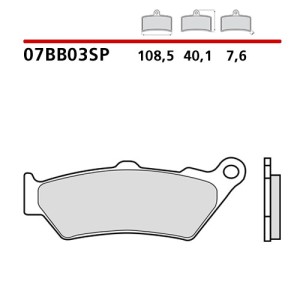 SET HINTERE SINTER BREMSBELÄGE BREMBO BMW R 1200 R 2015-2019