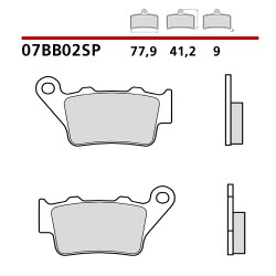 SET HINTERE SINTER BREMSBELÄGE BREMBO HUSQVARNA NUDA 900