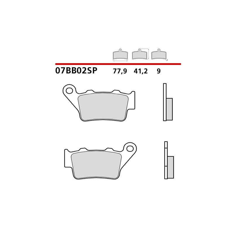 BREMBO SINTERED BRAKE REAR PADS SET KTM 890 DUKE 2021-2023