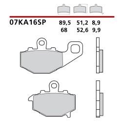 SET HINTERE SINTER BREMSBELÄGE BREMBO KAWASAKI VERSYS 650 2007-2009