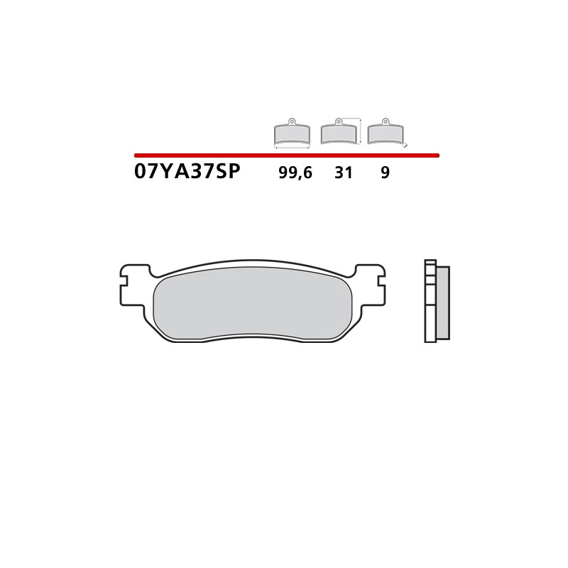 SET HINTERE SINTER BREMSBELÄGE BREMBO YAMAHA R6 1999-2000