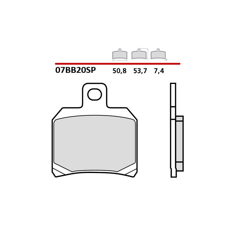 SET PASTIGLIE FRENO POSTERIORI SINTERIZZATE BREMBO BENELLI TREK 1130 2006-2009