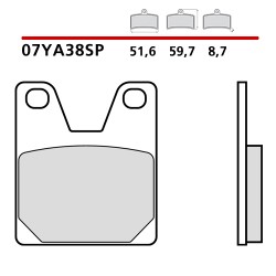 SET PASTIGLIE FRENO POSTERIORI SINTERIZZATE BREMBO YAMAHA R1 2000-2001