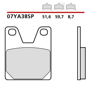 PASTILLAS DE FRENO TRASERO SINTERIZADAS BREMBO YAMAHA R1 1998-1999