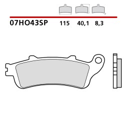 SET HINTERE SINTER BREMSBELÄGE BREMBO HONDA VFR 800 1998-1999