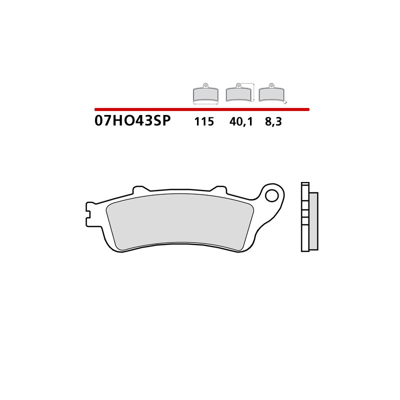 SET HINTERE SINTER BREMSBELÄGE BREMBO HONDA VFR 800 1998-1999