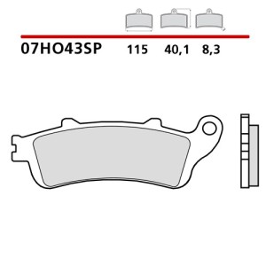 SET PASTIGLIE FRENO POSTERIORI SINTERIZZATE BREMBO HONDA VFR 800 2000-2001
